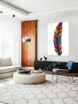 Colorful Feather Canvas Wall Art for Living Room Bedroom Home Decor – вид 5