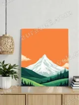 Snowy Mountain Landscape Canvas Wall Art for Living Room Home Decor – вид 3