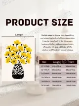 Yellow Floral in Polka Dot Vase Canvas Wall Art for Living Room Home Decor – view 6