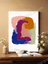 Abstract Colorful Brushstroke Canvas Wall Art for Home Decor – view 2
