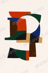 Abstract Geometric Canvas Wall Art for Living Room Home framed modern decor