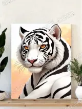 White Tiger Canvas Wall Art for Living Room Bedroom Home Decor