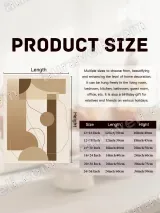 Abstract Geometric Brown Tones Canvas Wall Art for Living Room Home Decor – view 7
