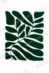 Minimalist Botanical Leaf Canvas Wall Art for Living Room framed modern home decor