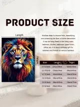 Colorful Lion Canvas Wall Art for Living Room Home Decor – вид 7