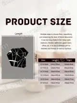 Abstract Geometric Black Crystal Canvas Wall Art for Home Decor – view 7