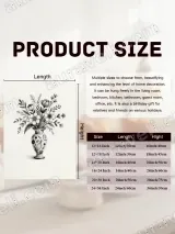 Black and White Floral Vase Line Art Canvas Wall Art for Living Room Decor – view 6
