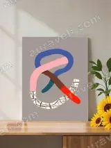 Abstract Intertwined Curves Canvas Wall Art for Living Room Home Decor