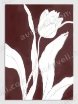 Minimalist Tulip Line Art Canvas Wall Art for Living Room Bedroom Home Decor – view 3