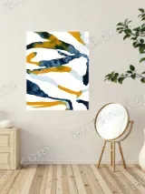 Abstract Fluid Lines Canvas Wall Art for Living Room Home Decor – view 2