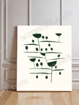 Abstract Botanical Canvas Wall Art for Living & Bedroom Home Decor