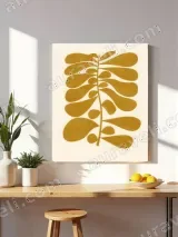 Abstract Botanical Leaf Wall Art for Living Room Decor – view 4