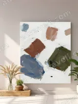 Abstract Color Block Canvas Wall Art for Living Room Bedroom Home Decor – view 4
