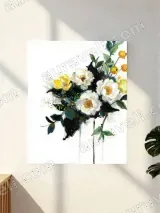 Modern Floral Canvas Wall Art for Living Room Bedroom Home Decor – view 2