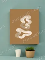 Abstract Organic Shape Canvas Wall Art for Modern Home Decor