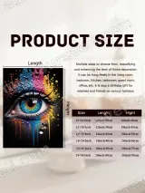 Colorful Eye Dripping Paint Canvas Wall Art for Home Decor – вид 7