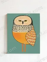 Owl Illustrated Wall Art for Living Room & Bedroom Home Decor