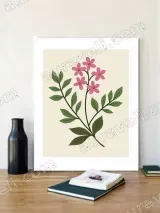 Pink Floral Botanical Wall Art for Living Room & Bedroom Home Decor – view 4