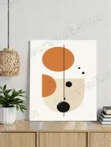 Abstract Geometric Shapes Canvas Wall Art for Living Room Bedroom Home Decor – view 3