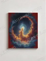 Surreal Cosmic Cloud Swirl Canvas Wall Art for Home Decor – вид 2