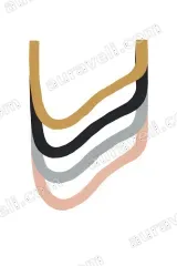 Abstract Wavy Layers Canvas Wall Art for Modern Home framed decor