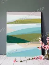 Abstract Color - Block Landscape Canvas Wall Art for Living Room Bedroom Home Decor