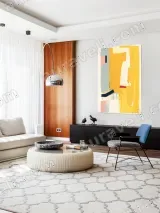 Abstract Color Block Canvas Wall Art for Living Room Home Decor – view 5