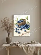 Blueberry Still Life Canvas Wall Art for Living Room Bedroom Home Decor – view 3