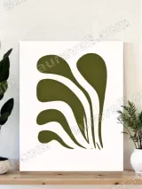 Green Abstract Botanical Canvas Wall Art for Living Room Home Decor – view 4