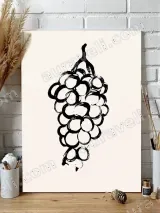Grapes Brush Stroke Wall Art for Living Room Bedroom Home Decor