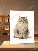 Fluffy Tabby Cat Canvas Wall Art for Living Room Bedroom Home Decor – view 3