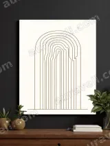 Minimalist Abstract Arch Line Canvas Wall Art for Living Room Home Decor