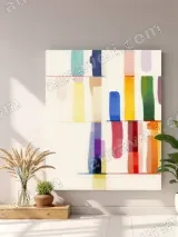 Abstract Color Block Canvas Wall Art for Living Room & Bedroom Home Decor – view 4