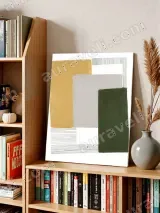 Abstract Geometric Blocks Canvas Wall Art for Home Decor – вид 4