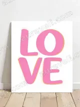 LOVE Typography Canvas Wall Art for Living Room Bedroom Home Decor