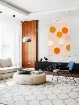 Abstract Geometric Circles Canvas Wall Art for Living Room & Bedroom Decor – view 5