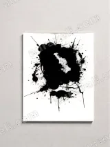 Abstract Black Ink Splatter Canvas Wall Art for Living Room Home Decor – view 2