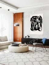 Abstract Swan Ink Brush Canvas Wall Art for Living Room Home Decor – view 5