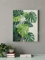 Monstera Leaf Canvas Wall Art for Living Room Home Decor