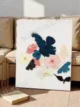 Pastel Butterfly Floral Canvas Wall Art for Home & Room Decor – view 4