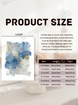 Abstract Blue & Gold Fluid Canvas Wall Art for Home Decor – view 7