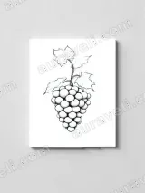 Grapes Sketch Line Art Canvas Wall Art for Living Room Home Decor – view 2