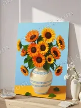 Sunflower Vase Floral Canvas Wall Art for Living Room Home Decor – view 4