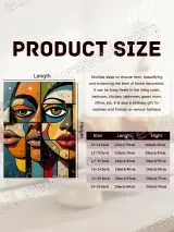 Pop Art Geometric Faces Collage Canvas Wall Art for Living Room Home Decor – view 7