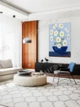 Daisies Floral Canvas Wall Art for Living Room Bedroom Home Decor – view 5