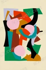 Abstract Geometric Canvas Wall Art for Living Room Bedroom framed modern home decor
