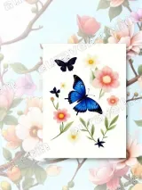Butterflies & Floral Canvas Wall Art for Living Room Bedroom Home Decor – view 2