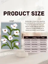White Flower Botanical Canvas Wall Art for Living Room Home Decor – view 6