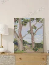 Serene Tree Landscape Canvas Wall Art for Living Room Bedroom Home Decor – view 4
