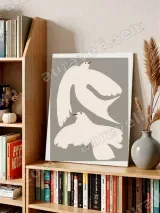 Minimalist White Doves Wall Art for Living Room Bedroom Home Decor – вид 5